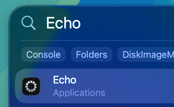 Open Echo from Applications